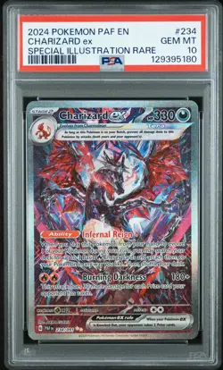 2024 POKEMON PAF EN-PALDEAN FATES SPECIAL ILLUSTRATION RARE CHARIZARD EX PSA 10 - Image 1