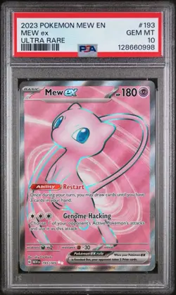 2023 Pokemon Mew EN 151 Mew ex #193 Ultra Rare PSA 10 - Image 3