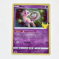 Mew 011/025 Celebrations Holo Pokemon TCG - Image 1
