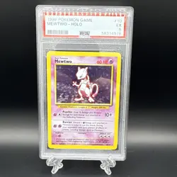 1999 Pokemon TCG Mewtwo Holo PSA 5 10/102 - Image 1