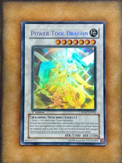 Yugioh Power Tool Dragon RGBT-EN042 Ghost Rare 1st Ed VLP - Image 1