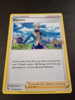 Pokemon Go Blanche Uncommon Trainer Card 064/078 NM - Image 1
