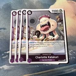 X4 One Piece Card Game Charlotte Katakuri OP08-063 English Playset ! - Image 1