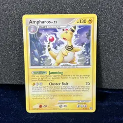 Ampharos 1/132 Rare Secret Wonders Set Non-Holo Pokemon Card - Image 1