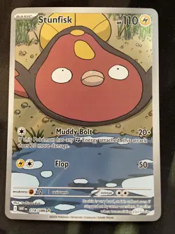 Stunfisk 118/086 White Flare Illustration Rare Pokemon Card Electric Type - Image 1