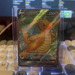 Pokemon Go Dragonite v Full Art Holo Ultra Rare Card 076/078 - Image 1