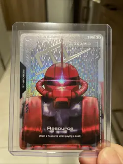 Gundam Card Game GD01 Newtype Rising Char's Zaku II Resource R-005 C+ Foil - Image 1