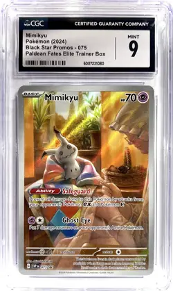 Mimikyu - SV 075 Paldean Fates ETB Promo Card | CGC Mint 9 - Image 1
