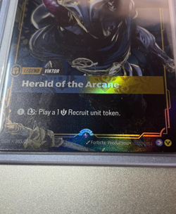 Riftbound Viktor Herald of Arcane Legend English card 265/298 Prerelease Promo - Image 3