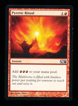 * * 1x Pyretic Ritual x1 * * M11 MTG VLP Very Lightly Played - Image 1