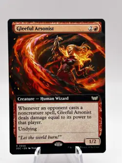 Gleeful Arsonist 0056 Extended Art Commander: Duskmourn: House of Horror MTG NM - Image 1