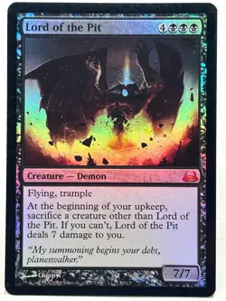 Lord Of The Pit MP/HP* FOIL Duel Decks Divine vs. Demonic 30/62 mtg -UnltdCards - Image 1