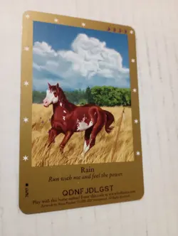 Bella Sara Second Series 2007 Rain 76/97 Rare Horse CCG Trading Card Gold - Image 1