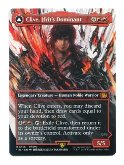 Clive Ifrit's Dominant Borderless #0318 NM Final Fantasy FIN MTG Magic the - Image 1