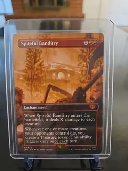 Spiteful Banditry(Borderless) MTG Enchantment Extended Art NM #0439 - Image 1
