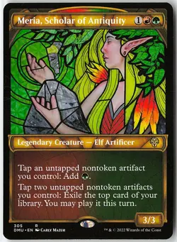 Meria, Scholar of Antiquity (Showcase) 305 Rare Dominaria United NM/LP MTG - Image 1