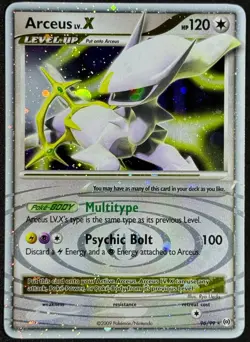2009 Pokemon ARCEUS LV.X 96/99 Holo Ultra Rare SWIRL + BLEED Pack Fresh Card NM - Image 2