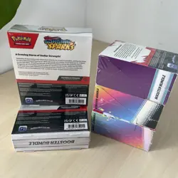 Pokemon Booster Bundle Lot: 2x Surging, 2x Prismatic Evolution, 1x Destined Riv. - Image 3