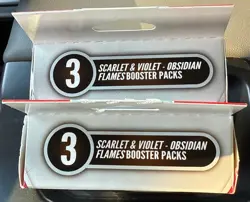 2X Pokemon Scarlet & Violet Obsidian Flames Booster Hanger Box 3 Packs Sealed - Image 3