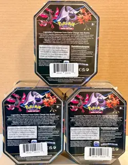 Pokemon TCG: Crown Zenith Tin Set of 3 - Galarian Articuno Zapdos Moltres - READ - Image 2