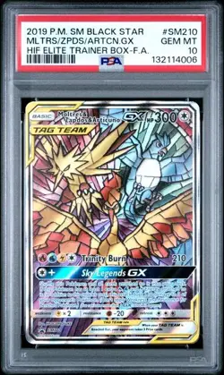 Moltres & Zapdos & Articuno 2019 Pokemon Hidden Fates ETB Promo PSA 10 GEM MINT - Image 1