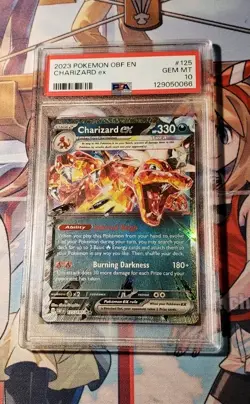 Pokemon 2023 OBF En-Obsidian Flames #125 Charizard EX PSA 10 - Image 1