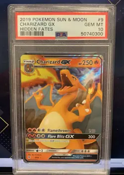 Pokemon 2019 Charizard GX 9/68 Sun & Moon Hidden Fates 9/68 Holo Gem Mint PSA 10 - Image 1