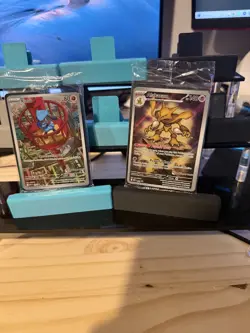 Alakazam 009 and Riolu 010 Black Star Promo Pokemon Center stamp - SEALED 🔥 - Image 1