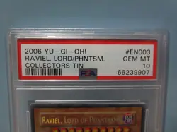 2006 YuGiOh! Tins Promo RAVIEL, LORD OF PHANTASMS Secret Rare CT03-EN003 PSA 10! - Image 2
