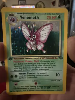 Pokemon TCG Venomoth Jungle Holo Card 13/64 1st Edition Rare - Image 1