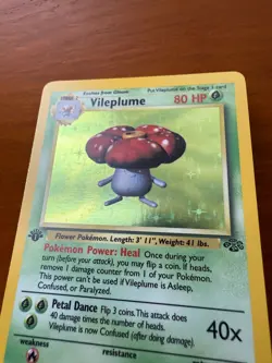Pokemon TCG Vileplume Jungle Holo Card 15/64 1st Edition Rare - Image 3