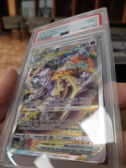 Mewtwo Vstar Psa 9 Mint GG44/GG70 Crown Zenith Swsh Fa Full Art Pokemon Card V - Image 2