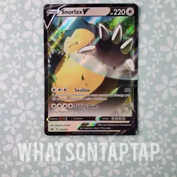 Pokemon Card Snorlax V 141/202 Ultra Rare Sword Shield Base Singles LP - Image 1