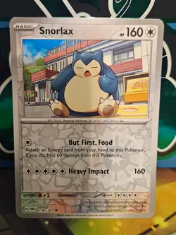 Pokemon TCG Snorlax Reverse Holo Card 136/167 Twilight Masquerade Sv06 - Image 1