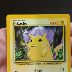 Pikachu 58/102 Base Set Pokemon Card Wizards Of The Coast 1999 Vintage LP - Image 5