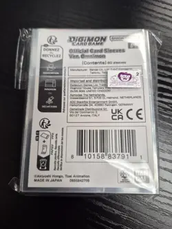 Digimon Card Game Bandai Fest Exclusive Omnimon Sleeves Brand New Sealed - Image 2