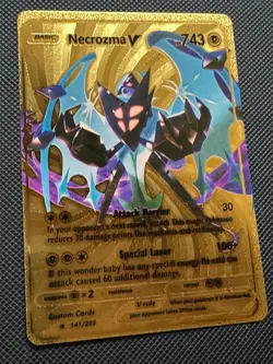 Pokemon Necrozma V GOLD DISPLAY Card MINT CONDITION. - Image 1