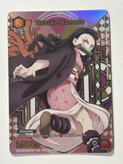 Union Arena Demon Slayer Nezuko Kamado Gold Version Promo Card (UEPR) Near Mint - Image 1