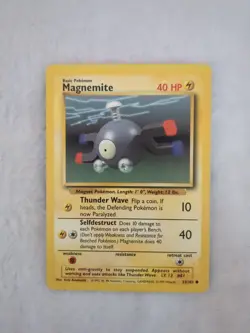Pokemon Trading Card Game TCG Magnemite Base Set 53/102 Regular 1999 - Image 1