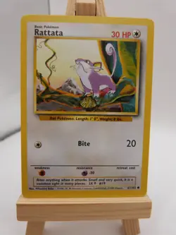 Pokemon Common Card : Rattata 61/102 (Base Set) - Image 1