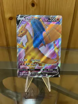 Pokemon Card Charizard V SWSH050 Full Art Champions Path ETB Promo NM 2020 - Image 1