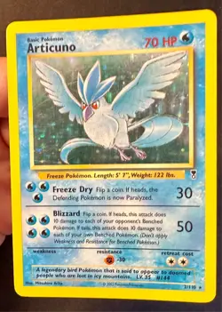 Articuno 2/110 2002 Legendary Collection Pokemon Card Vintage WOTC Holo Rare Lp - Image 3