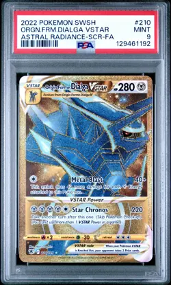 PSA 9 Mint Dialga V Origin Forme 2022 Astral Radiance 210/189 Pokemon Card - Image 1