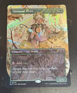 Llanowar Elves Halo Foil MTG Secret Lair Encyclopedia Of Magic (0039) Fresh! - Image 1
