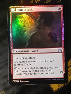 Skin Invasion FOIL , Shadows over Innistrad . Near Mint , MTG, FREE SHIPPING - Image 1