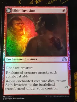 Skin Invasion FOIL , Shadows over Innistrad . Near Mint , MTG, FREE SHIPPING - Image 2