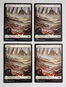 X 4 Magic the Gathering NM- LP Plains 262 Land Wilds of Eldraine MTG Magic - Image 1