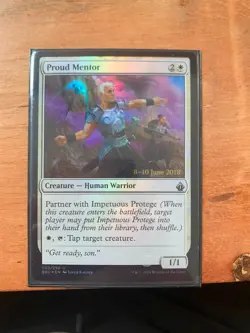 x1 Proud Mentor NM FOIL Release Promo Battlebond MTG Prerelease/Game Day/Launch - Image 1
