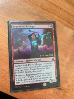 1x Impetuous Protege NM - FOIL Release Promo Battlebond MTG Prerelease Promo - Image 1