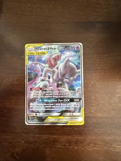 Pokemon Mewtwo & Mew GX Tag Team Card - Image 1